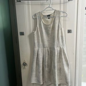 White and sliver dress